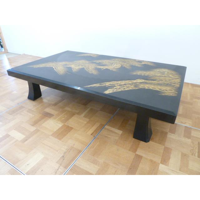 中古】輪島塗 座卓 テーブル 沈金 蒔絵 W1510×D900×H315mm 伝統 中古】輪島塗 座卓 テーブル 沈金 蒔絵 W1510×D900×H315mm 伝統