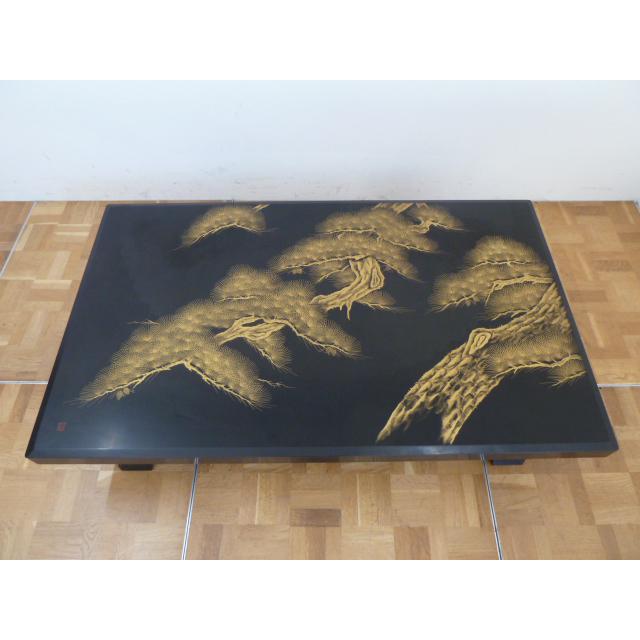中古】輪島塗 座卓 テーブル 沈金 蒔絵 W1510×D900×H315mm 伝統 中古】輪島塗 座卓 テーブル 沈金 蒔絵 W1510×D900×H315mm 伝統