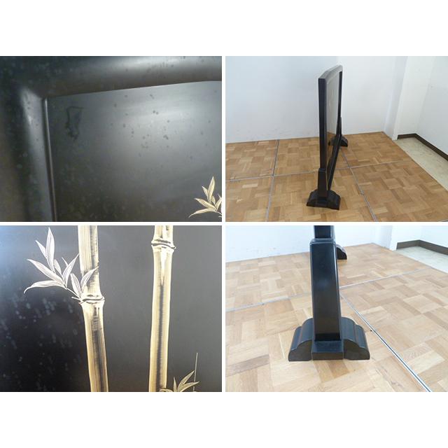 中古】輪島塗 衝立 W1210×D300×H1120mm 風景 山 竹 鳥 沈金 蒔絵 中古】輪島塗 衝立 W1210×D300×H1120mm 風景 山 竹 鳥 沈金 蒔絵