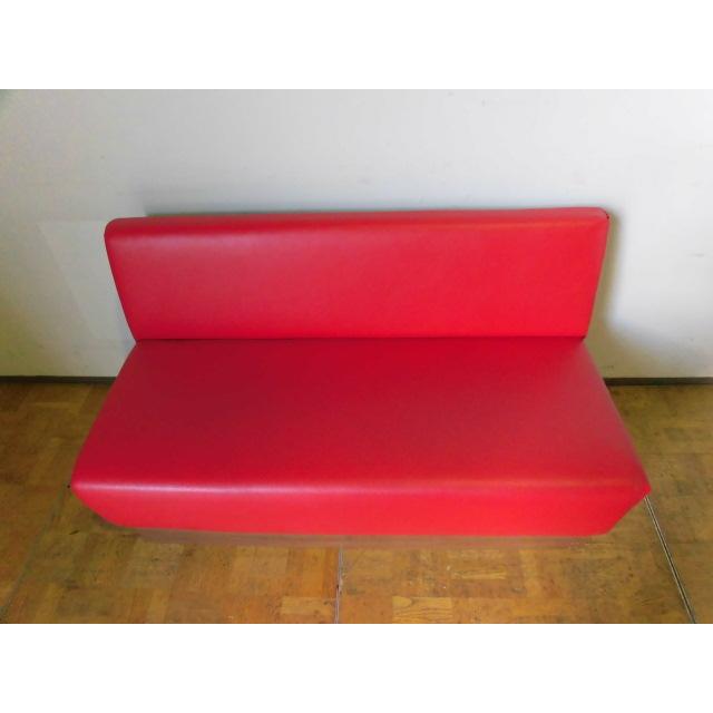 中古】BOXソファ 赤 2脚セット W1260×D600×H750mm 業務用 店舗 中古】BOXソファ 赤 2脚セット W1260×D600×H750mm 業務用 店舗