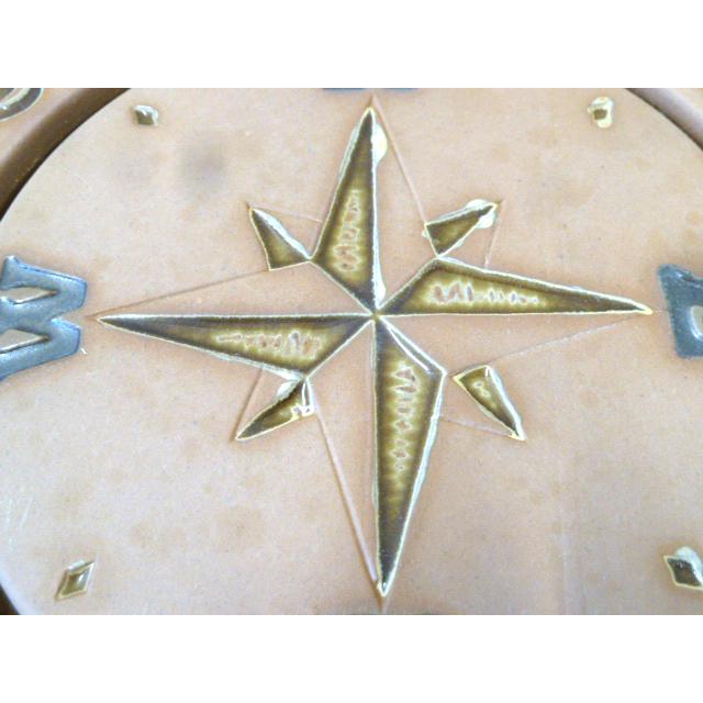 未使用品】 方位石 タイル 洋 A 20cm角 W200×D200mm 東西南北 方角