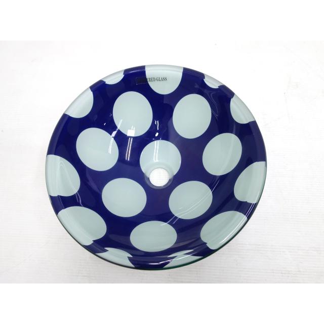 日本セラティ 強化ガラス製 手洗い ボウル アクア A-205 ポルカ (S