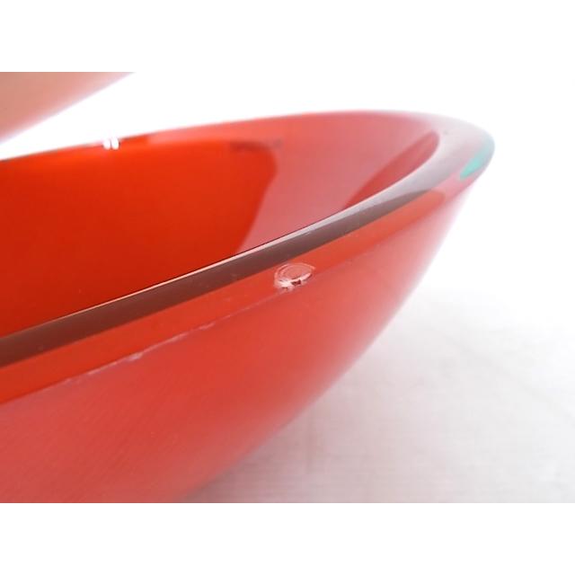 展示品 強化ガラス製 手洗い ボウル レッド φ425×145mm 手洗い器 展示品】 強化ガラス製 手洗い ボウル レッド φ425×145mm 手洗い器