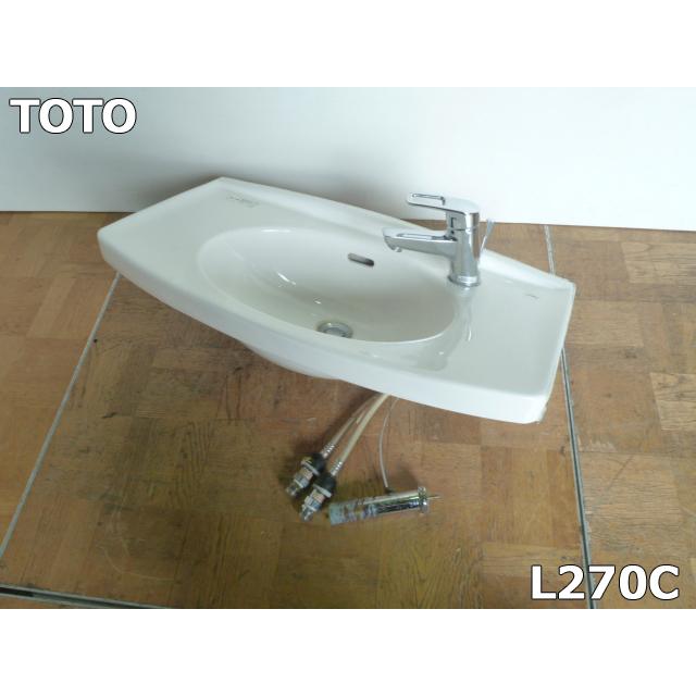 TOTO 【中古】TOTO 壁掛 洗面器 L270C W693×D370×H320mm モデア ペール