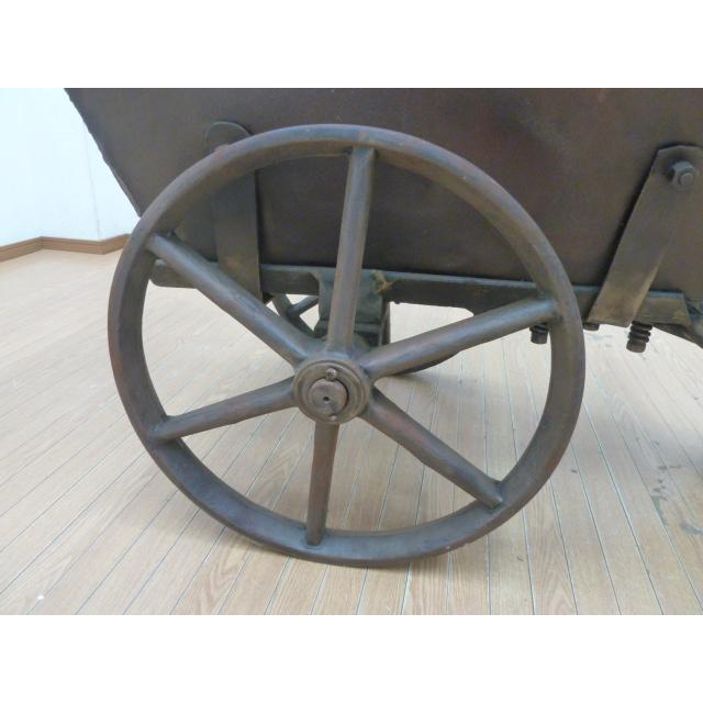 中古】アンティーク 鉄製 三輪車 カート W650×D1000×H800mm 運搬 台車