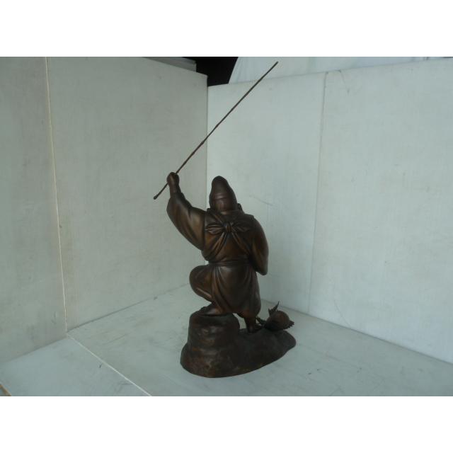 中古】恵比寿 大黒天 七福神 置き物 陽亮作 銅製 縁起物 五穀豊穣 商売