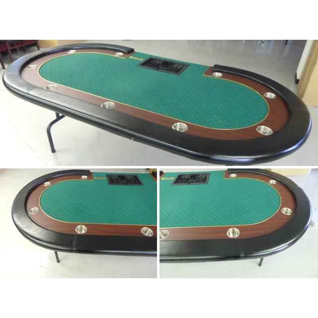 中古】ポーカーテーブル 9人用 W2175×D1130×H778mm 折り畳み 中古】ポーカーテーブル 9人用 W2175×D1130×H778mm 折り畳み
