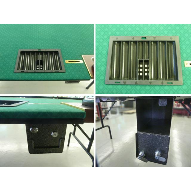 中古】ポーカーテーブル 9人用 W2175×D1130×H778mm 折り畳み 中古】ポーカーテーブル 9人用 W2175×D1130×H778mm 折り畳み