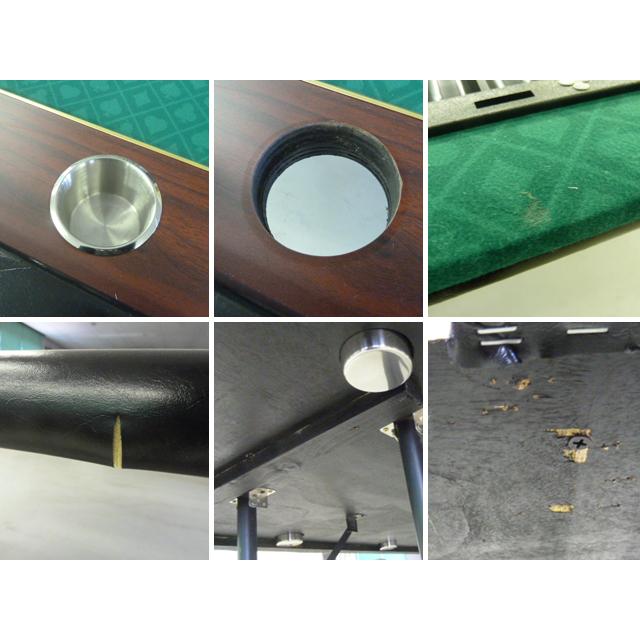 中古】ポーカーテーブル 9人用 W2175×D1130×H778mm 折り畳み 中古】ポーカーテーブル 9人用 W2175×D1130×H778mm 折り畳み
