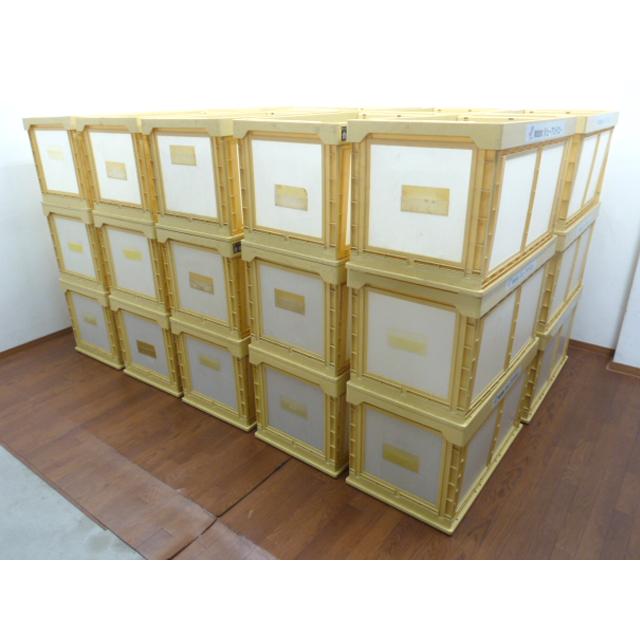 中古】国盛化学 プラスチック 折りたたみ コンテナ 30点 セット (9 