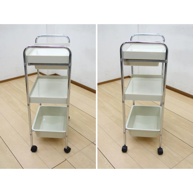 中古】キャスター ワゴン W485×D300×H855mm サロン エステ 美容院 理容