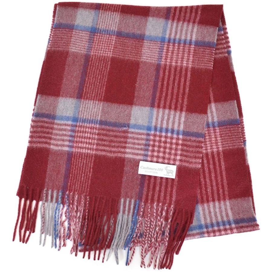 コンビニ受取対応商品 New Colors ラグジュアリー カシミア１００ マフラー 無地 タータンチェック ボーダー 全３０種類 レディース メンズ チェック レッド 日本製 Vinylspotnyc Com