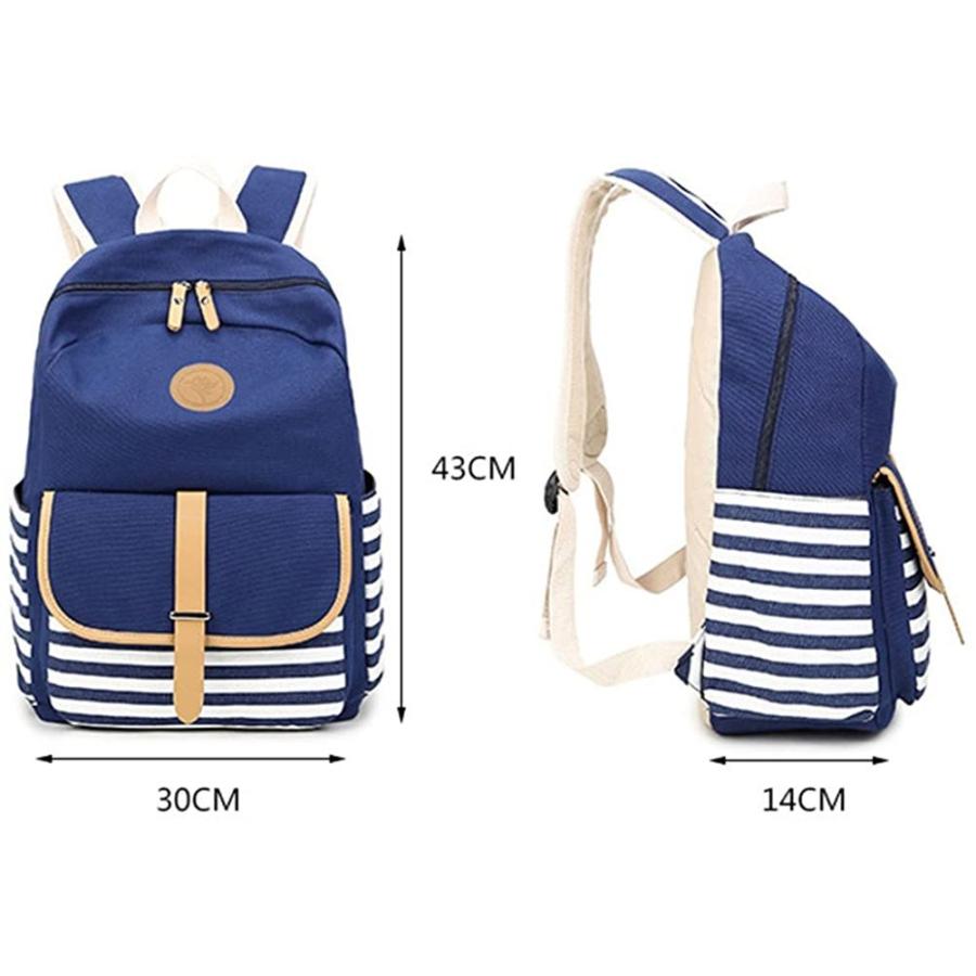 信頼 よキーよ Yokeeyo リュックサック バックパック 子供 通学用 女の子 高校生 中学生 帆布 厚手 おしゃれ ストライプ 豚鼻 お出掛け 遠足 ウエスト ヒップバッグ Www We Job Com
