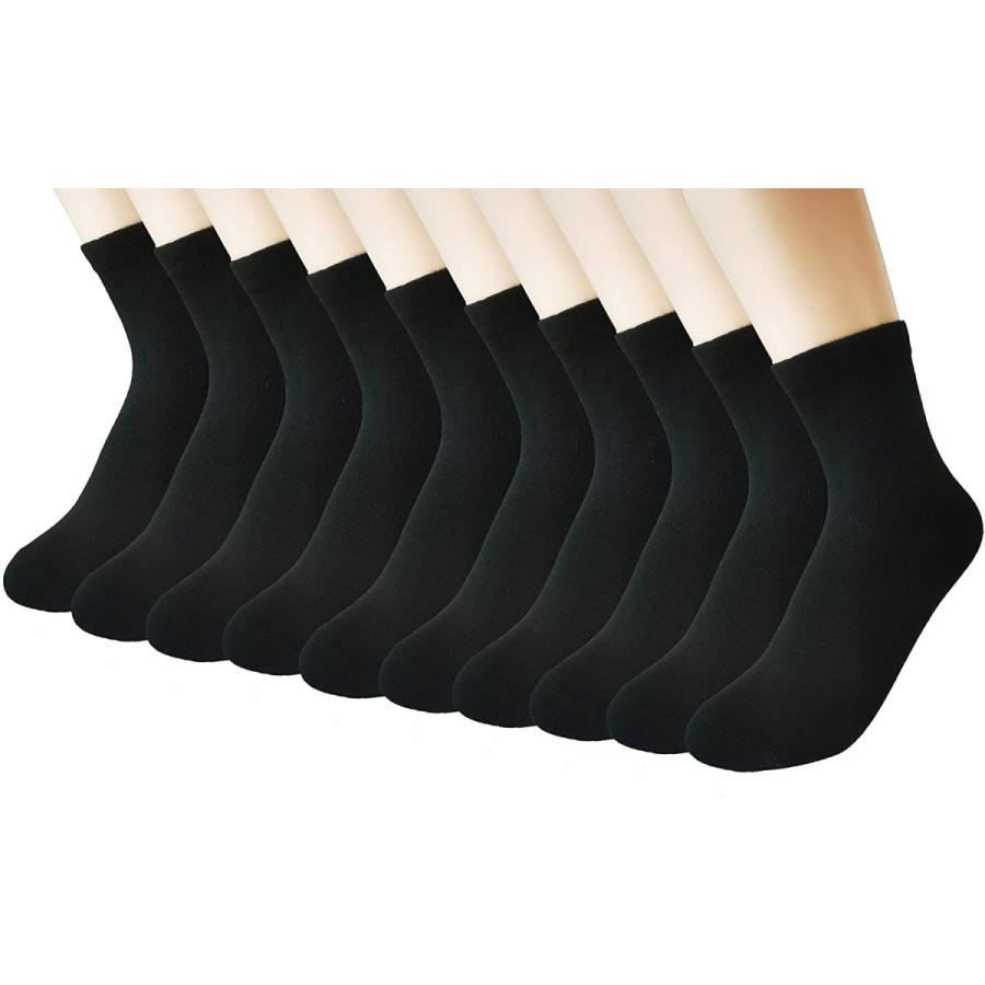 格安即決Emissarylight Socks男性の靴下と木綿の靴下は空気を通して汗を吸います。四季通用です。ブラック10足