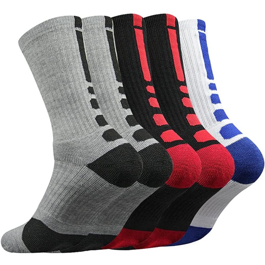 1062円 80 Off スポーツソックス 靴下 メンズソックス 5足組 要所厚くなり 衝撃吸収 滑り止めト バスケソックス サポート良い 足保護ソックス 履き心地良い