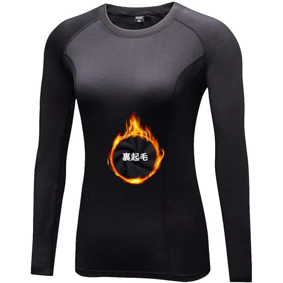 1141円 品質満点 Nesseo スポーツ シャツ レディース インナー 長袖 裏起毛 コンプレッション ウェア トップス アンダー 吸汗速乾 保温防寒 5021 ブ