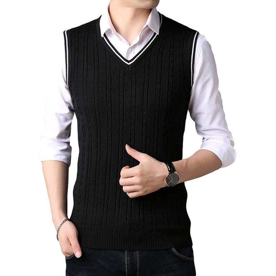 ベンケ ニットベスト メンズ ジレ ベスト フォーマル スクール ビジネス カジュアル スーツ 大きいサイズ Vネック ニット セーター オフィス アウトレット送料無料