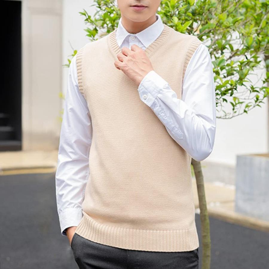 高価値セリー Jinghuiyue スクールベスト 高校生 男子 ニット 学生 綿100 Vネック 制服 メンズ 無地 ダークグレー Jjp0010dg 3xl Simbcity Net