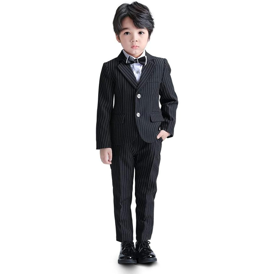 最安値で スーツ 男の子 フォーマルスーツ キッズフォーマル 長袖 5点セット ボーイズ おしゃれ 紳士スーツ 子供用スーツ 縞模様 子供服 入学式 卒園式 発 Karolinemedeiros Com Br