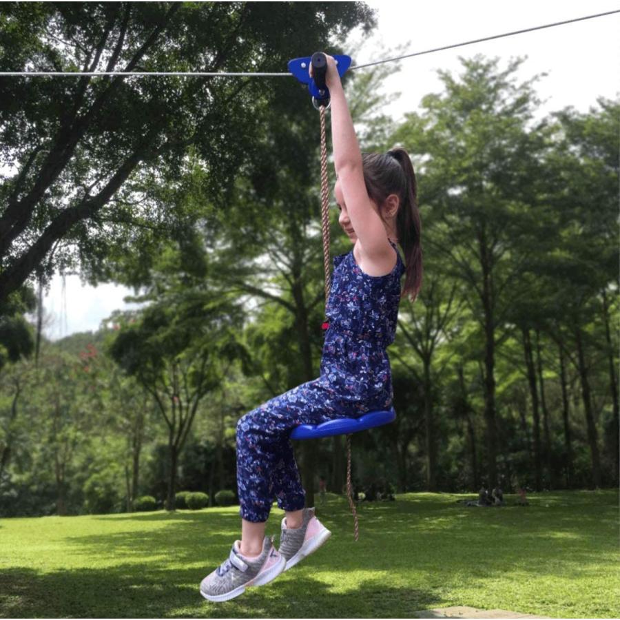 庭で使えるジップライン組み立てセット 95フィート 庭で使えるジップライン組み立てセット 95フィート