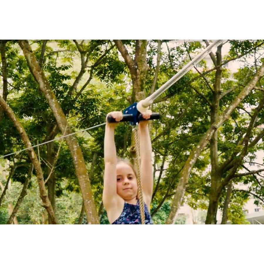 庭で使えるジップライン組み立てセット 95フィート 庭で使えるジップライン組み立てセット 95フィート