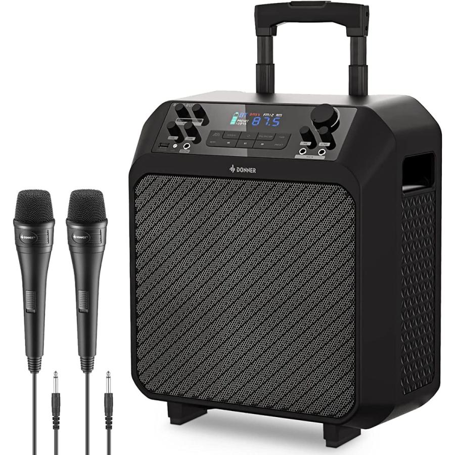 高い素材 Donner スピーカーセット 拡声器 会議 イベント対応 野外スピーカー 低音強化機能搭載 3 Wayスピーカー 2本マイク 最大電力100w Au エレキギター初心者セット Www Gatorheatandair Com