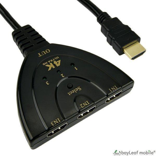 HDMI 切替器 セレクター 3入力 1出力 4K フルHD ディスプレイ モニター 手動 切り替え 分配器 メス→オス アダプター スイッチャー｜selectshopbt｜02