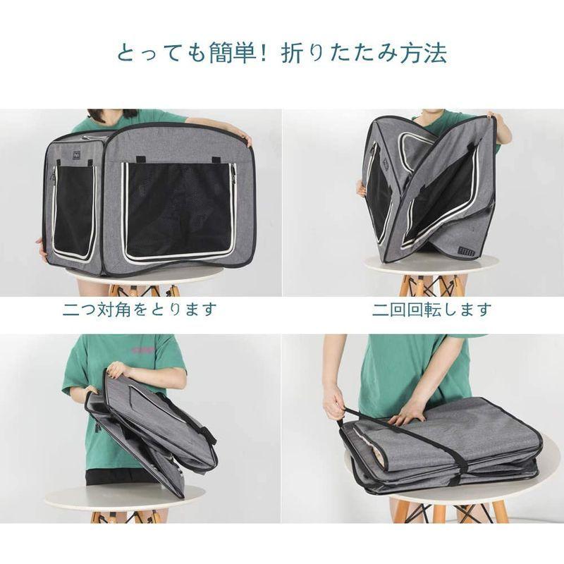 Petsfit ペットハウス 折りたたみ ペットソフトケージ 小中大型犬 猫 小動物 ポータブルケージ 屋内屋外用 アウトドア 旅行 外泊 ペットハウス 折りたたみ ペットソフトケージ 小中大型犬 猫 小動物 ポータブルケージ 屋内屋外用 アウトドア 旅行 外泊