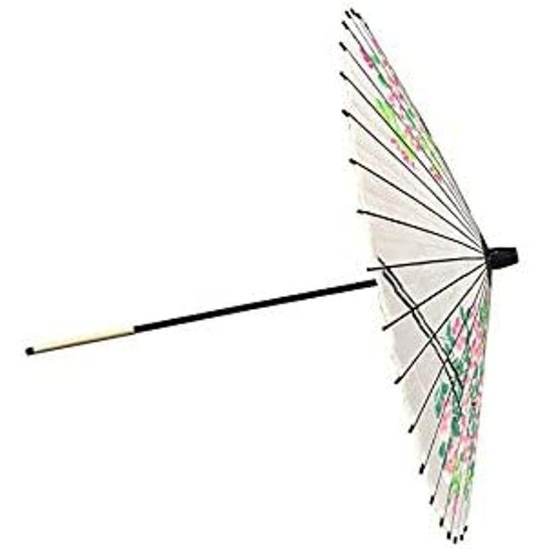 山本竹細工屋 （YAMAMOTOTAKIZAYIKUYA) 和傘 絹傘 桜絵 継柄 踊り傘 (白色) 継柄 　 約 YAMAMOTOTAKIZAYIKUYA 和傘 絹傘 桜絵 踊り傘 白色 サイズ