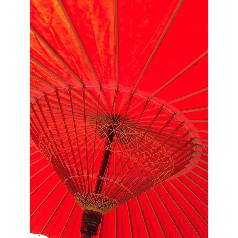 山本竹細工屋 （YAMAMOTOTAKIZAYIKUYA ) 和傘 番傘 蛇の目傘 雨傘 防水加工 (赤色) YAMAMOTOTAKIZAYIKUYA 和傘 番傘 蛇の目傘 雨傘 防水加工 赤色 サイズ 約