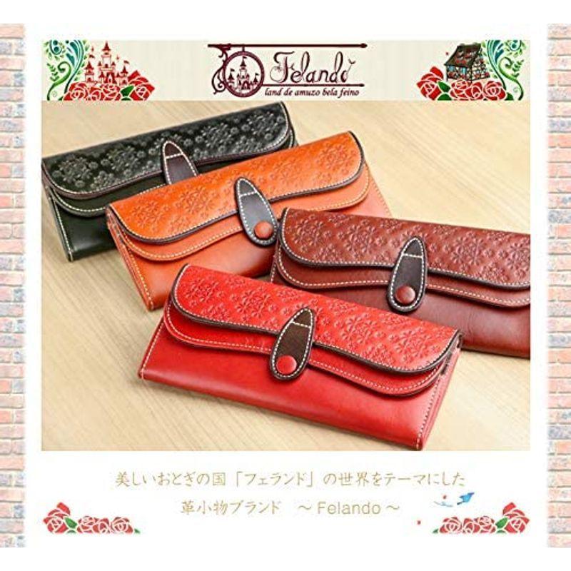(フェランド) Felando イタリアンレザー 牛革 長財布 「ポプリ」 レッド 牛革 レッド フェランド Felando イタリアンレザー 長財布 ポプリ 　 ×
