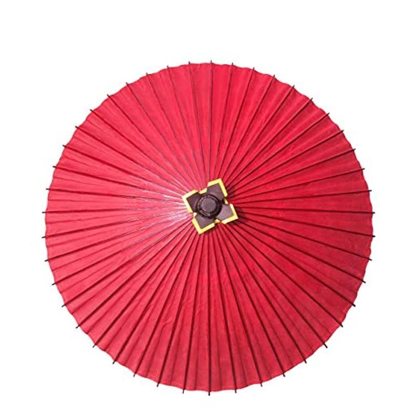 山本竹細工屋 （YAMAMOTOTAKIZAYIKUYA) はんなり蛇の目傘 和傘 番傘 防水加工 (赤い)