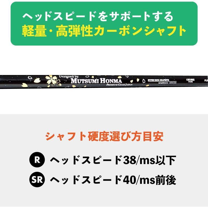 2026年 ムツミホンマ (Mutsumi Honma) 鳳凰チタンドライバー MH488MAX 左用 シャフト硬度:R ブラック 【H7141778871】(25794円)