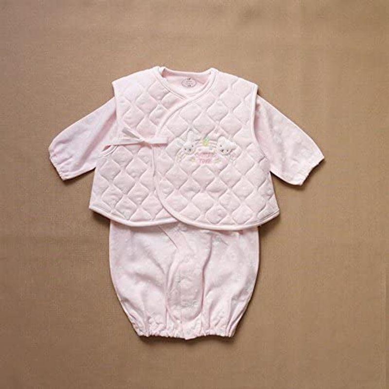 【新登場】 コットンスムース 日本製 出産準備3点セット ドレス・アフガン・ベスト ピンク 【1724692446】(10286円)