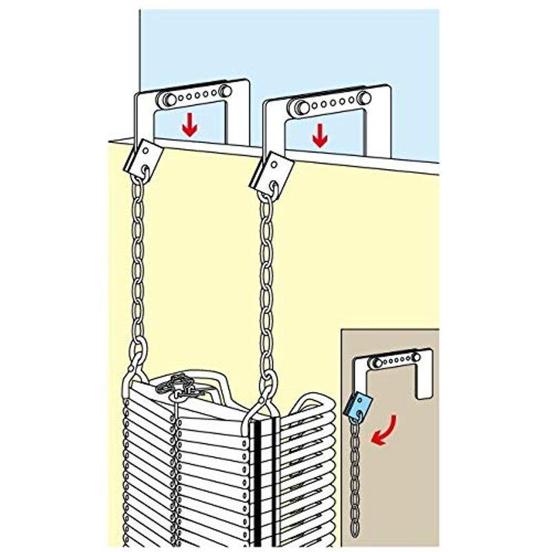 海外正規品】オリロー 避難はしご 折りたたみ式 5型 自在フック 脚立