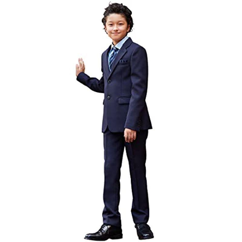 Ready Freddy(レディフレディ) 卒業式 男の子 フォーマル レジメンタルタイ ベーシック スーツ セット 5901-5602 (