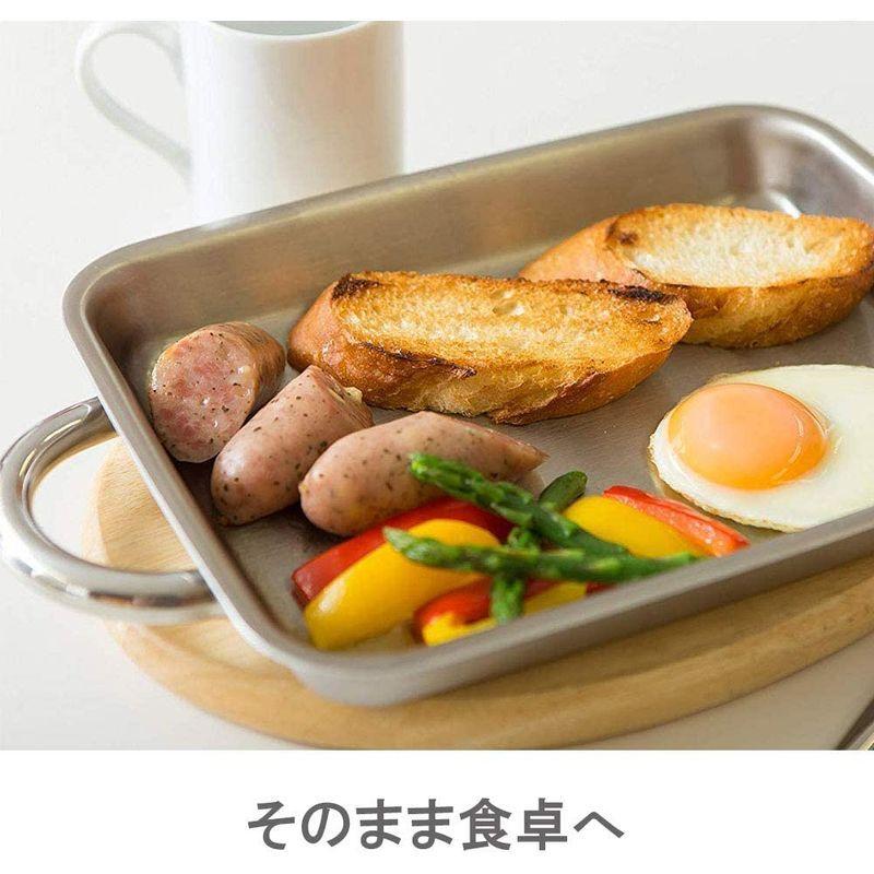 ビタクラフト 両手鍋 IH対応 ダブルグリル レシピ付き 燻製器 蒸し器にも 3900 シルバー 両手鍋 IH対応 ダブルグリル レシピ付き 燻製器 蒸し器にも シルバー サイズ 浅グリル 全長35 深グリル 0cm 内径 横 0× 縦