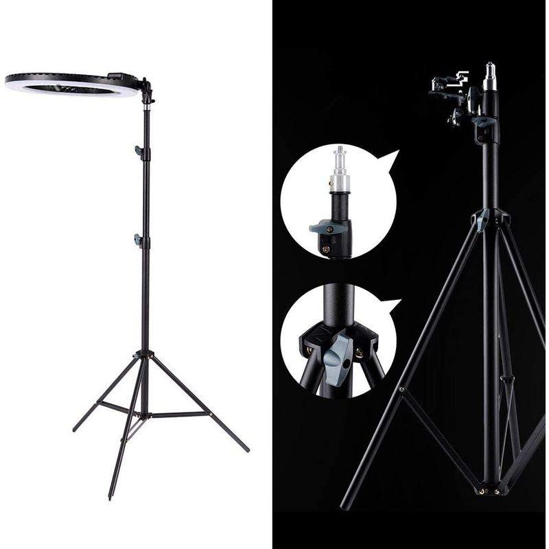 LEDリングライト14インチ/35CM 撮影ビデオライト補助光 3000K-6500K調光可能 34W 角度調節 360° /リモコン付き/ 撮影ビデオライト補助光 3000K 6500K調光可能 34W 角度調節 /リモコン付き/