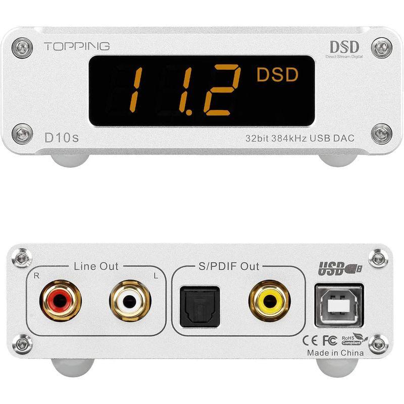 TOPPING D10s DAC Mini USB DAC XMOS XU208 ES9038Q2M DSD256 PCM 384kHz H DAC D10s Mini USB XMOS XU208 ES9038Q2M DSD256 PCM 384kHz D10sは