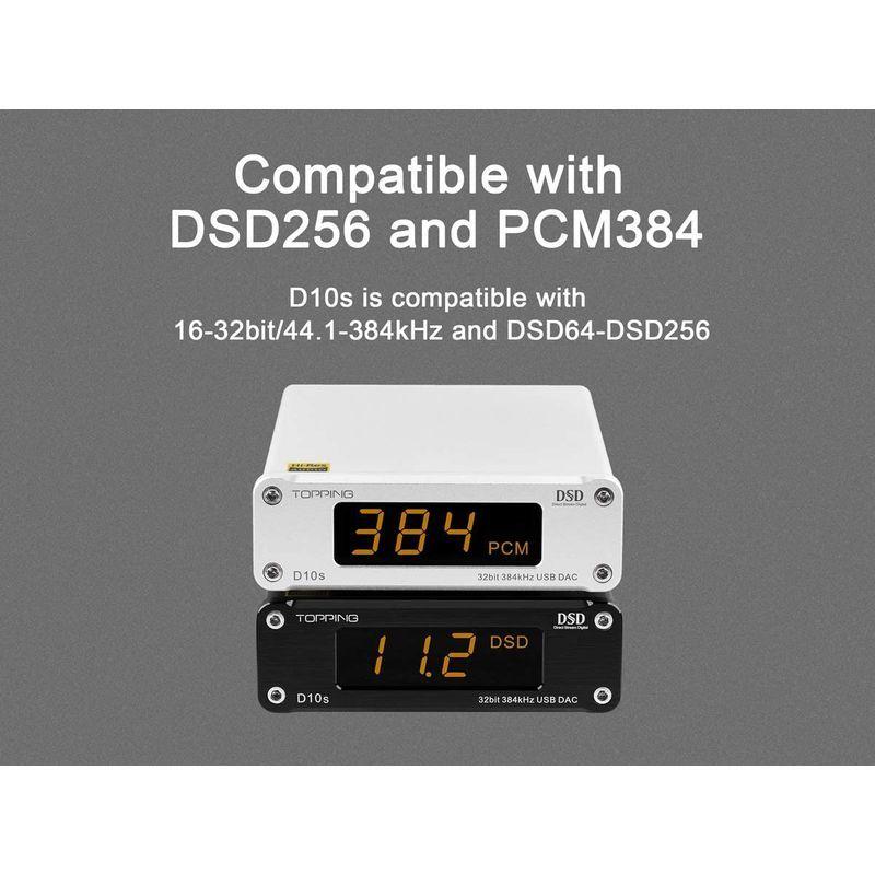 TOPPING D10s DAC Mini USB DAC XMOS XU208 ES9038Q2M DSD256 PCM 384kHz H DAC D10s Mini USB XMOS XU208 ES9038Q2M DSD256 PCM 384kHz D10sは