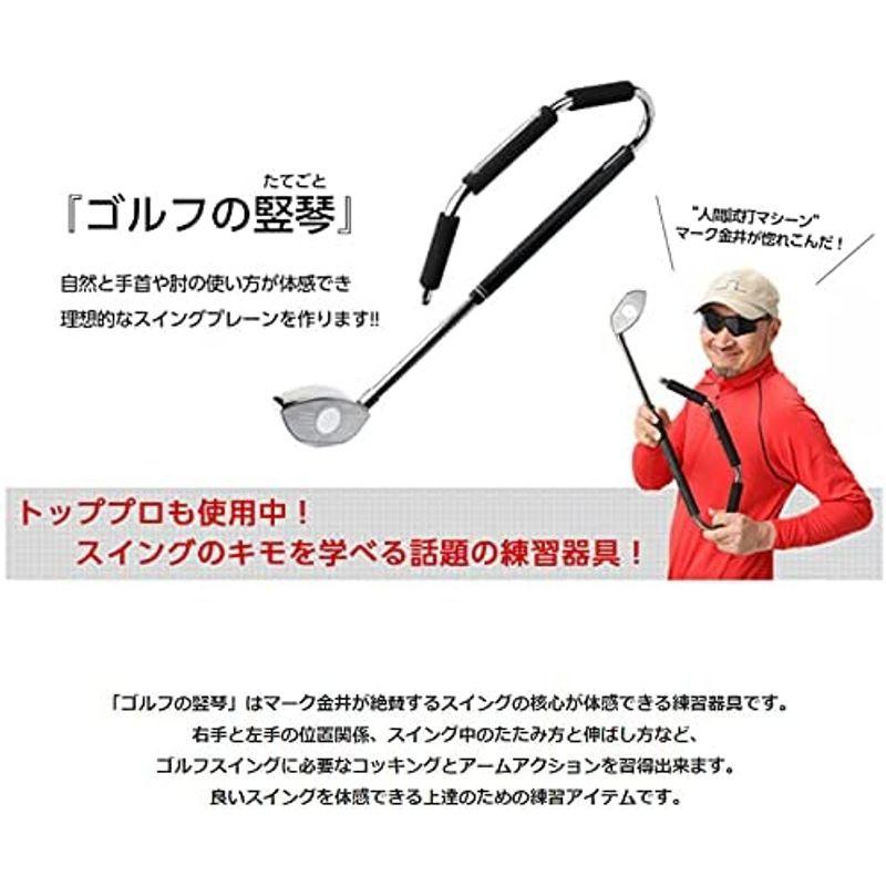 ゴルフ練習器具『ゴルフの竪琴』トッププロも使用中 正しいスイングプレーンが身につく マーク金井プロデュース 室内練習もできるゴルフ上達 ゴル 正しいスイングプレーンが身につく マーク金井プロデュース 室内練習もできるゴルフ上達 ゴル サイズ
