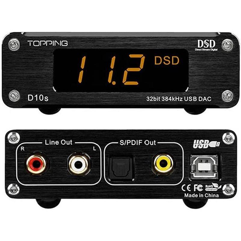 TOPPING D10s DAC Mini USB DAC XMOS XU208 ES9038Q2M DSD256 PCM 384kHz H DAC D10s Mini USB XMOS XU208 ES9038Q2M DSD256 PCM 384kHz D10sは
