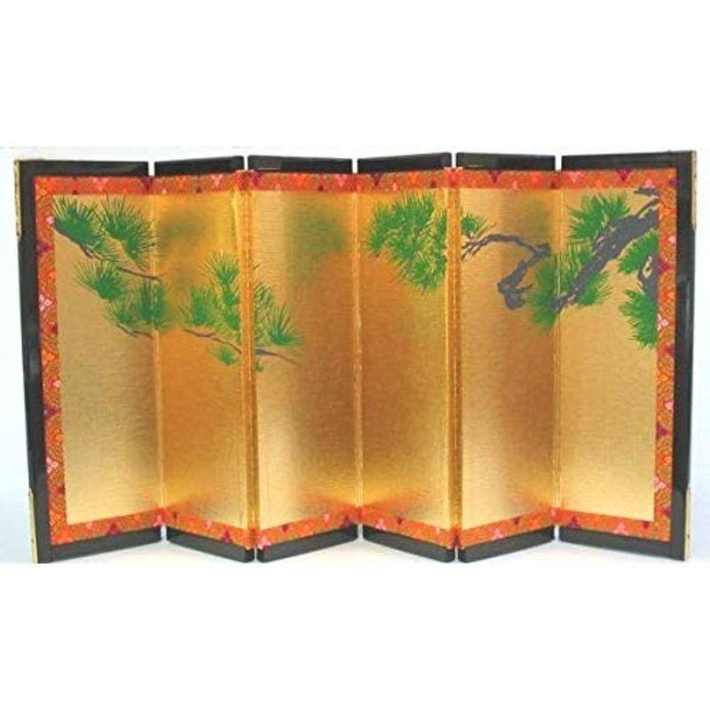 屏風(金屏風) 雛人形・お雛様用・ディスプレイ・結納用 金屏風・9号松柄/高さ27cm