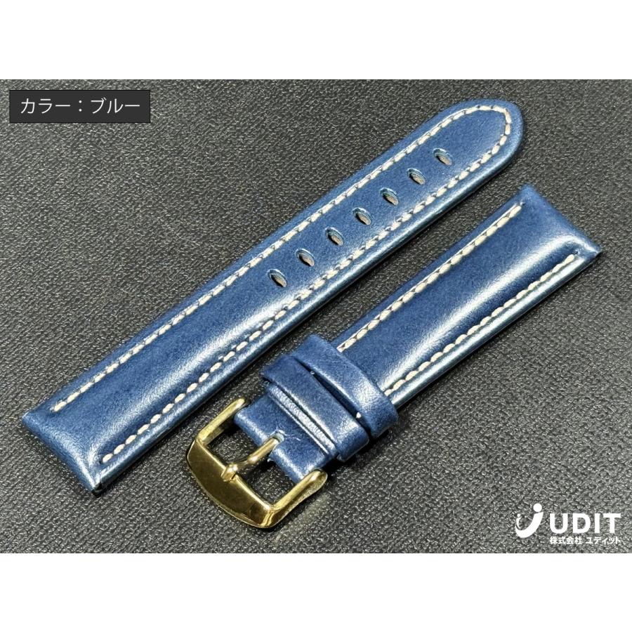 ラグ幅18mm 20mm 21mm 22mm コードバン本革 腕時計レザーベルト ライト