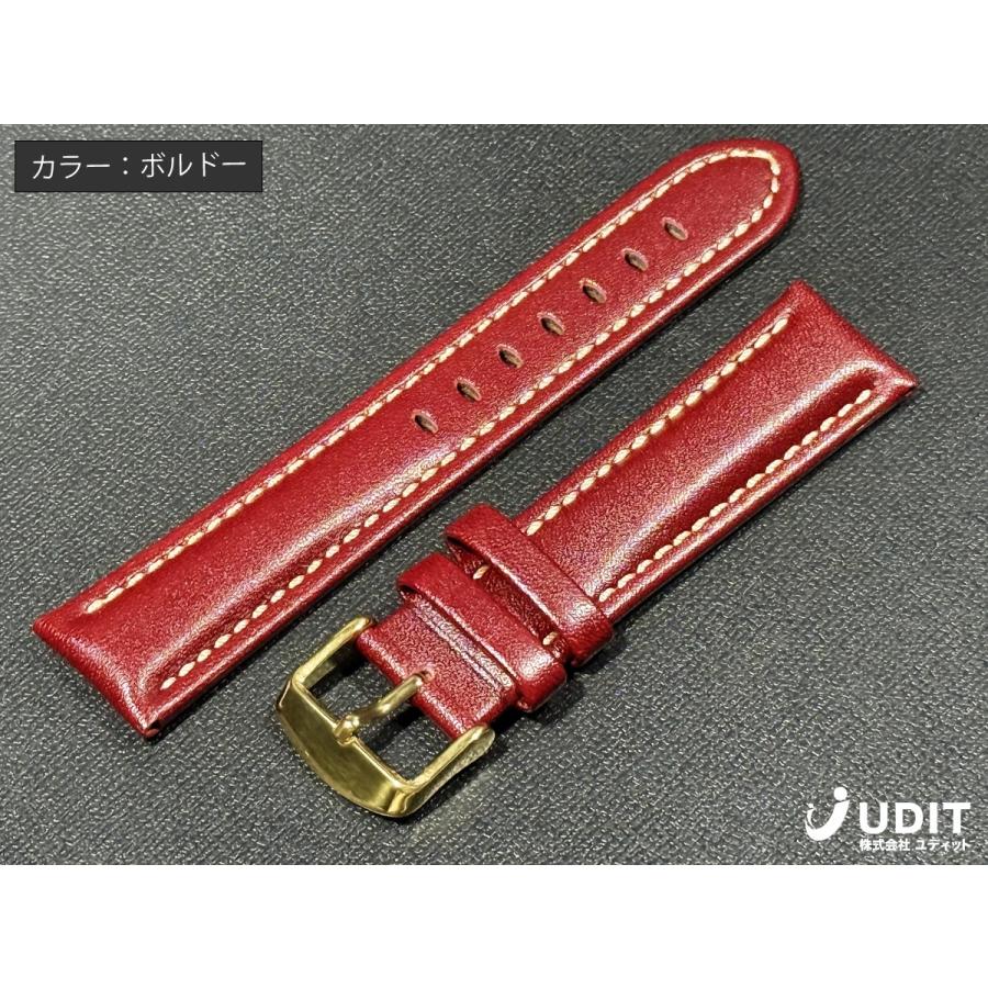 ラグ幅18mm 20mm 21mm 22mm コードバン本革 腕時計レザーベルト ライト