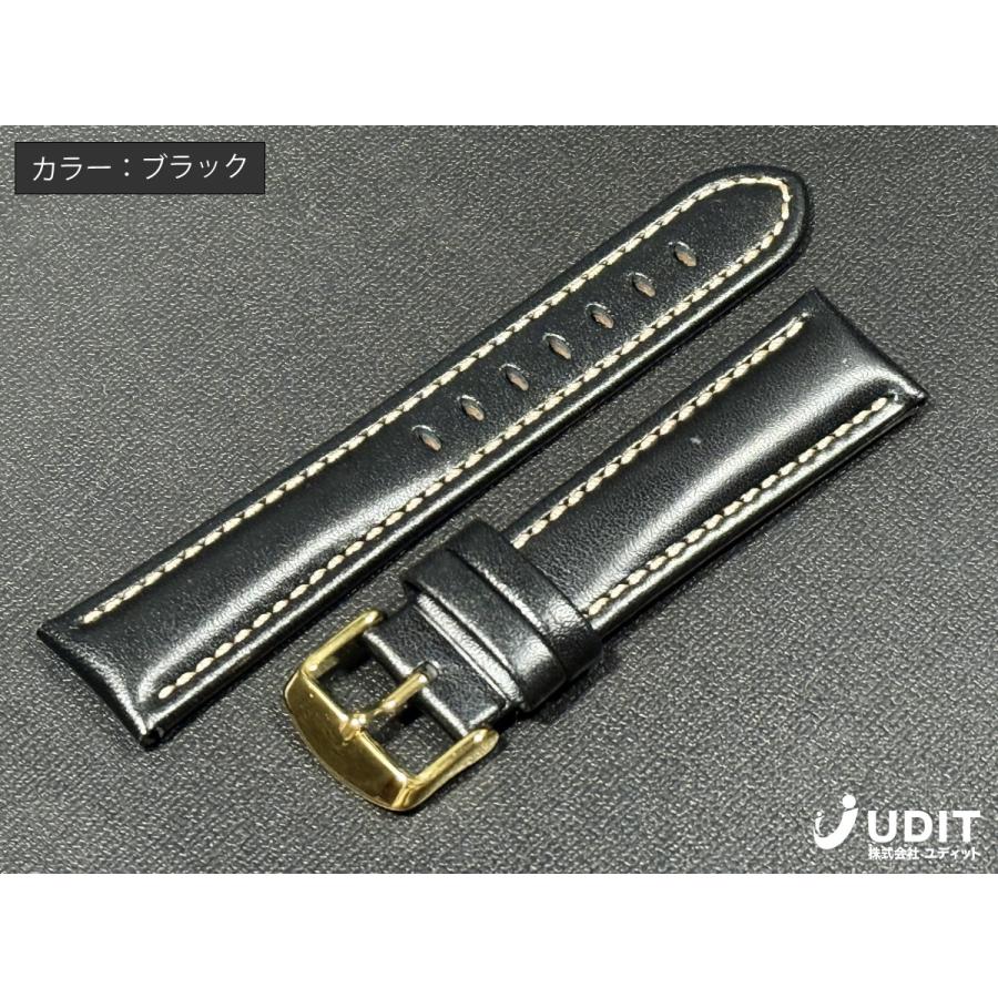 ラグ幅18mm 20mm 21mm 22mm コードバン本革 腕時計レザーベルト ライト