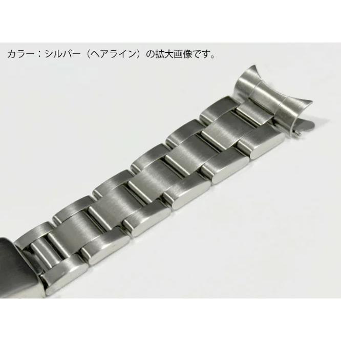 ラグ幅13mm 17mm 19mm 20mm ロレックス対応 腕時計用メタルブレス 三連ブレスレット 腕時計ベルト シルバー コンビネーションゴールド ゴールド 送料無料の画像