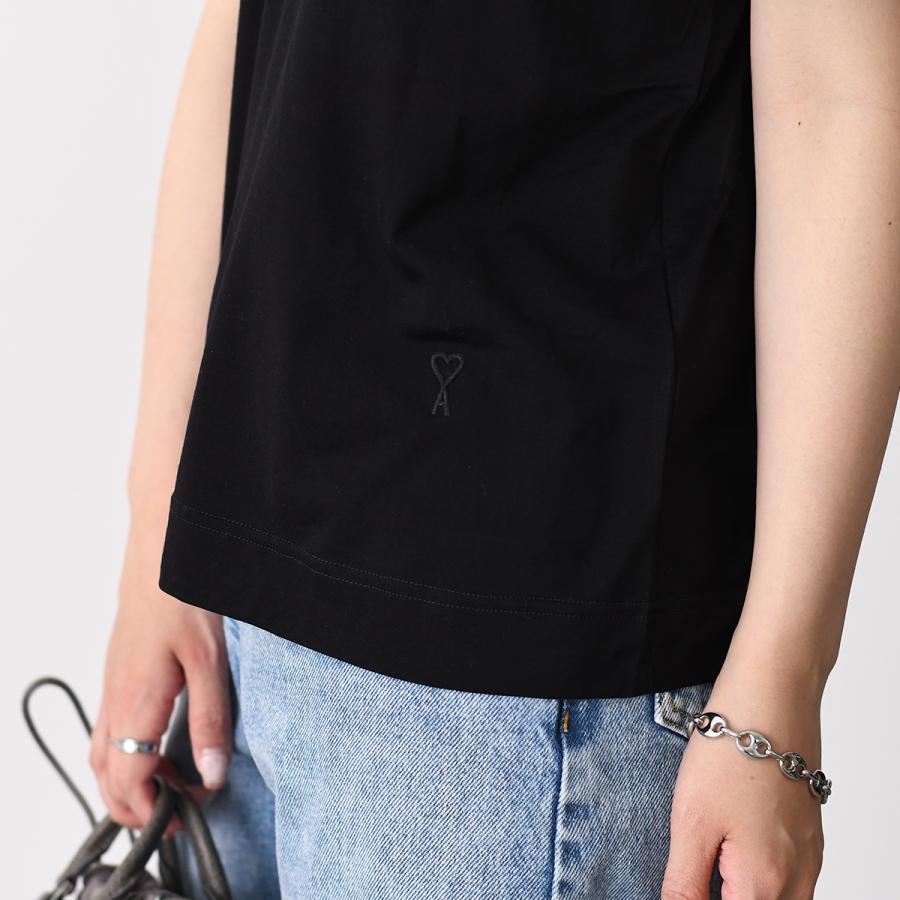 AMI ALEXANDRE MATTIUSSI AMI PARIS アミパリス Tシャツ トップス Ami De Coeur シルケット加工ジャージー ショートスリーブ FTS373 JE0211 レディース ホワイト