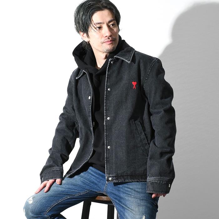 AMI ALEXANDRE MATTIUSSI アミ アミパリス アミアレクサンドルマテュッシ ジャケット アウター AMIDE COEUR  スナップボタン メンズ 刺繍 人気 :am-hjk205611:セレクトショップ FELICE Yahoo!店 - 通販 - Yahoo!ショッピング