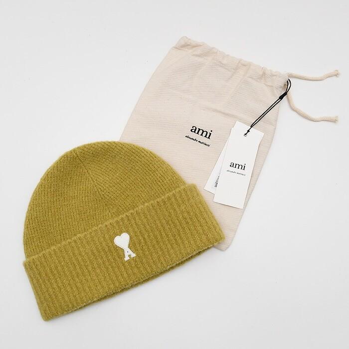 ami paris ベージュニット帽 AMI Alexandre Mattiussi AMI ALEXANDRE MATTIUSSI AMI DE COEUR